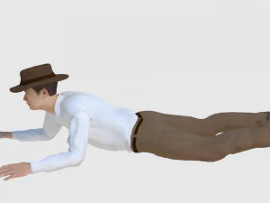 cowboy character - game ready 3D Model