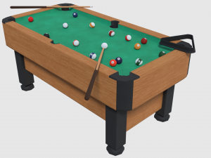 pool table - game ready 3D Model