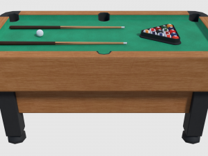 pool table - game ready 3D Model