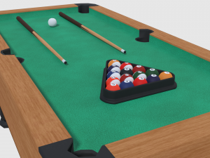 pool table - game ready 3D Model