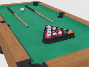 Billardtisch &ndash; spielbereit 3D Modell