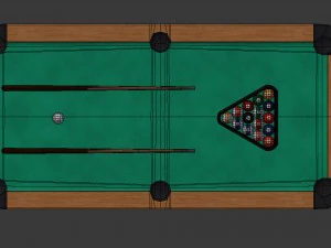 Billardtisch &ndash; spielbereit 3D Modell