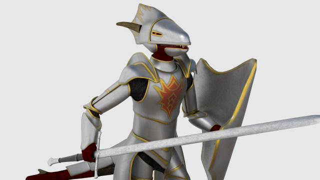 dragonborn character - game ready 3D Model .c4d .max .obj .3ds .fbx .stl .blend 