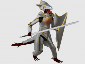 dragonborn character - game ready 3D Model