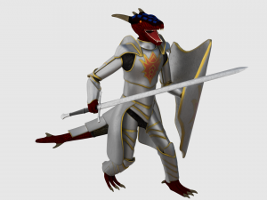 dragonborn character - game ready 3D Model