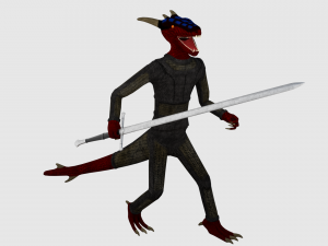 dragonborn character - game ready 3D Model