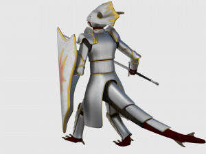 dragonborn character - game ready 3D Model
