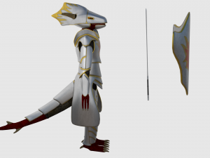 dragonborn character - game ready 3D Model