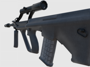 steyr aug assault rifle - game ready 3D Model
