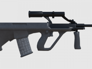 steyr aug assault rifle - game ready 3D Model