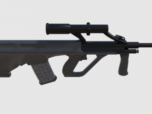 steyr aug assault rifle - game ready 3D Model