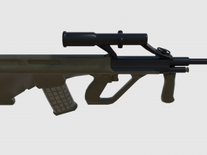 steyr aug assault rifle - game ready 3D Model