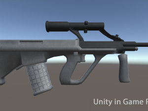 steyr aug assault rifle - game ready 3D Model