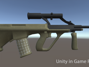 steyr aug assault rifle - game ready 3D Model