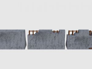 concrete road blocks - game ready 3D 모델