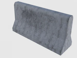 concrete road blocks - game ready 3D Model