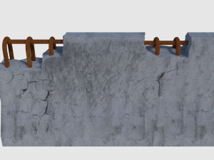 concrete road blocks - game ready 3D Model