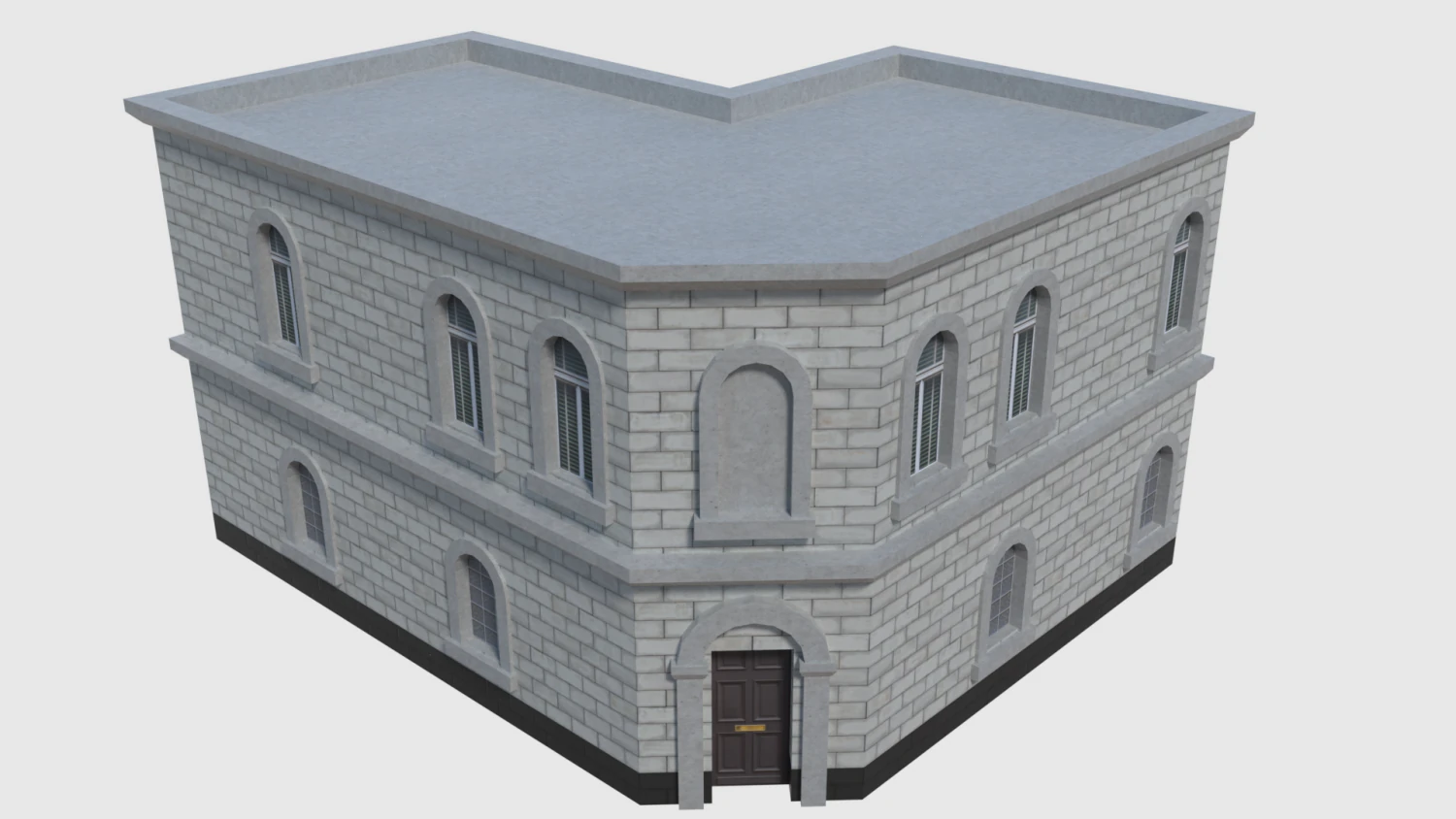 corner bank - game ready 3D Model .c4d .max .obj .3ds .fbx .stl .blend 