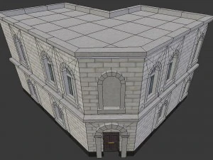 corner bank - game ready 3D Model