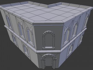 corner bank - game ready 3Dモデル