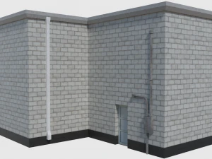 corner bank - game ready 3D Model