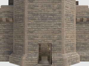 castle walls towers and gates 3D Model