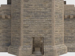 castle walls towers and gates 3D Model