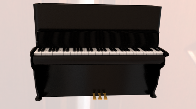 piano 3D 模型 .c4d .max .obj .3ds .fbx .stl .blend