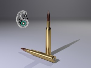 50 cal bullet 3D Model