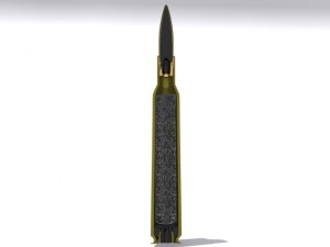 50 cal bullet 3D Model