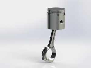 inline four-cylinder engine and clutch system 3D Model