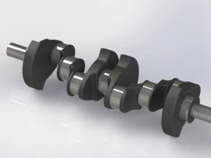 inline four-cylinder engine and clutch system 3D Model