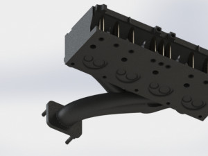 inline four-cylinder engine and clutch system 3D Model