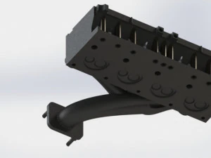 inline four-cylinder engine and clutch system 3D Model