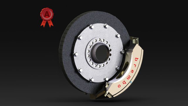 formula 1 braking system brembo 3D-Modell .c4d .max .obj .3ds .fbx .stl .blend 