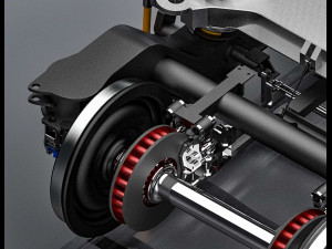 2 axes bogie and suspension system 3D मॉडल