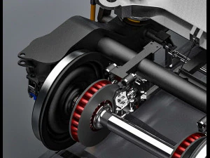 2 axes bogie and suspension system 3D Model