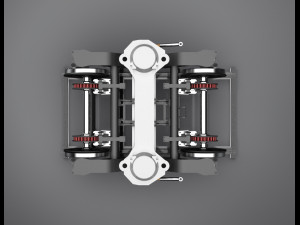 2 axes bogie and suspension system 3D मॉडल