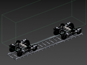 2 axes bogie and suspension system 3D मॉडल