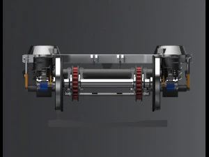 2 axes bogie and suspension system 3D Model