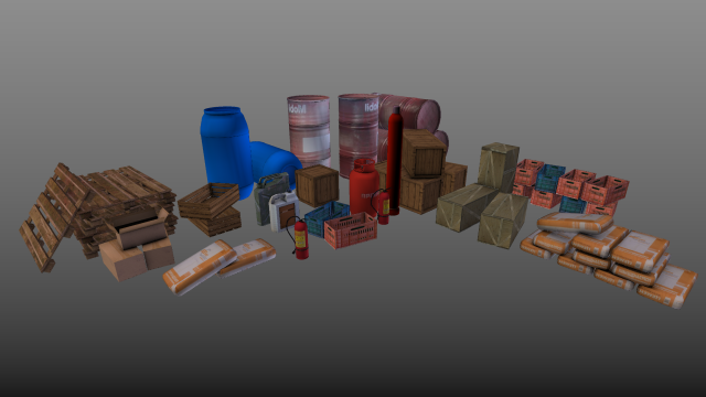 Construction materials things Modelo 3D .c4d .max .obj .3ds .fbx .stl .blend 