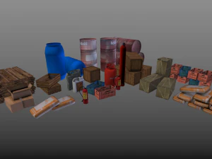 Coisas de materiais de construção Modelo 3D