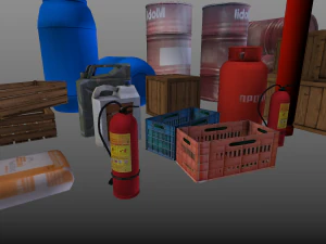 Construction materials things 3D Model