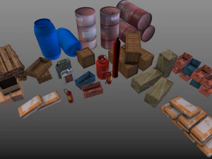 Construction materials things 3D Model