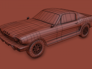muscle car gt 1967 3D Model