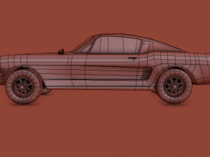 muscle car gt 1967 3D Model