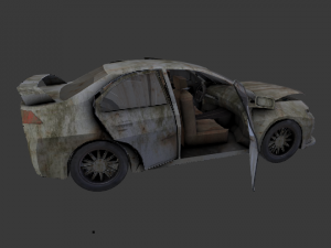 broken car post apocaliptic 3D-Modell