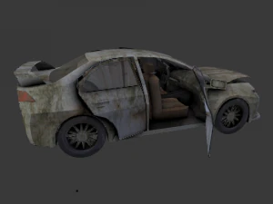 黙示録的な壊れた車 3Dモデル
