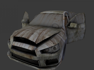 broken car post apocaliptic 3D Модель