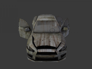 broken car post apocaliptic 3D Модель